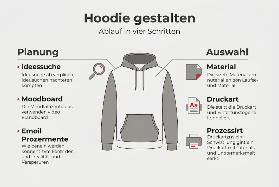 Infografik: So entsteht ein Hoodie – Der Designprozess auf einen Blick