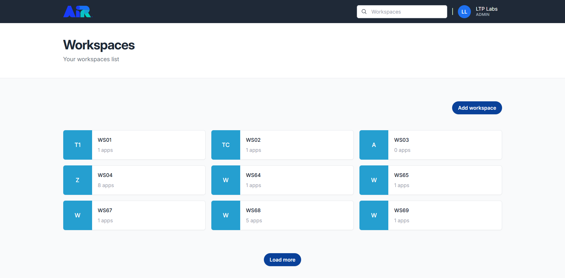 AIR - LTPlabs platform