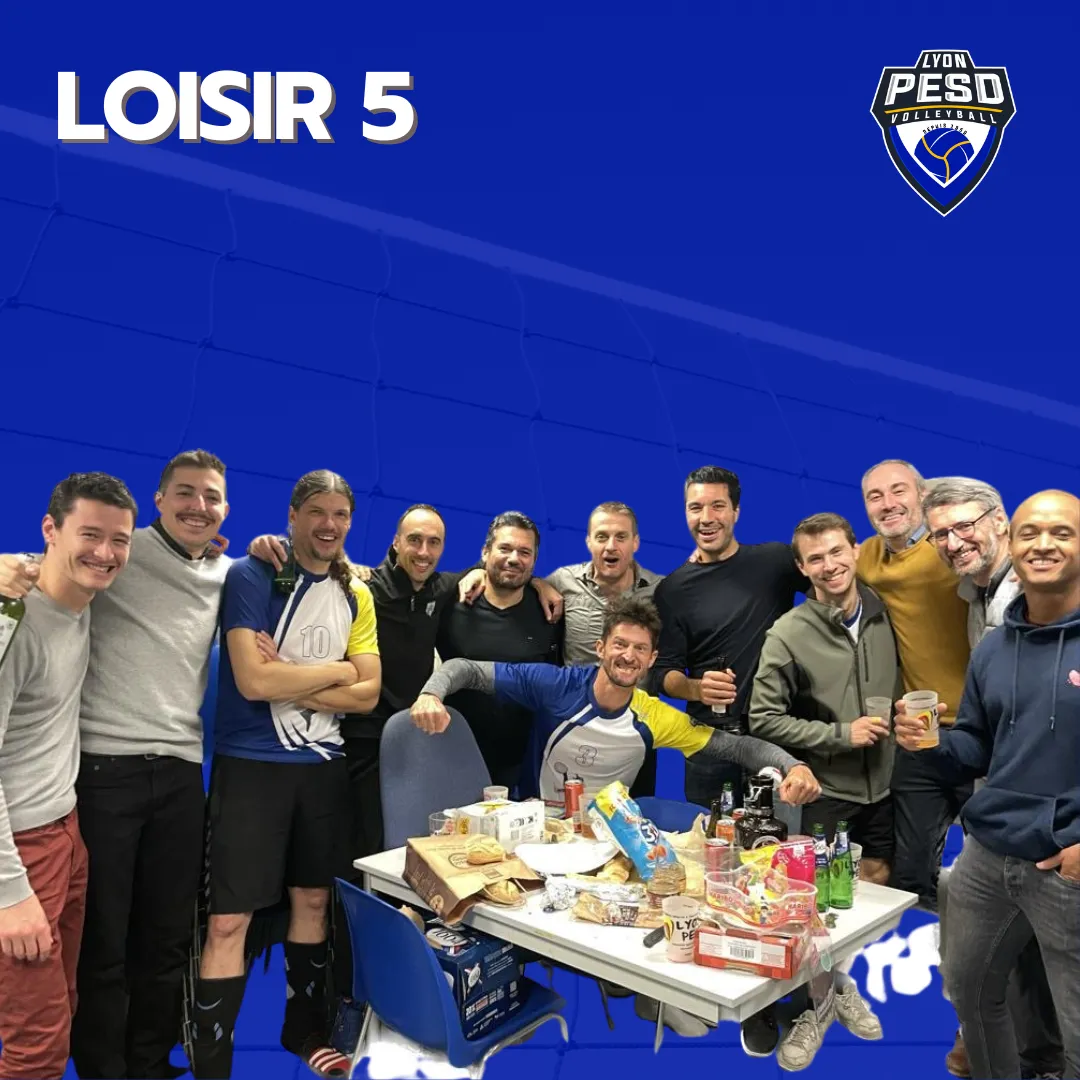 L'équipe des joueurs de Volley Loisir PESD 5 du club Lyon PESD Volley - saison 2024