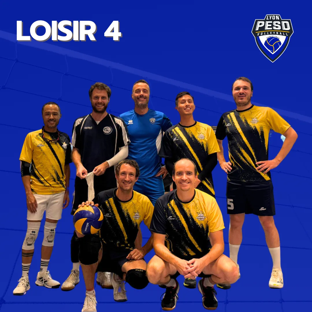L'équipe des joueurs de Volley Loisir PESD 4 du club Lyon PESD Volley - saison 2024