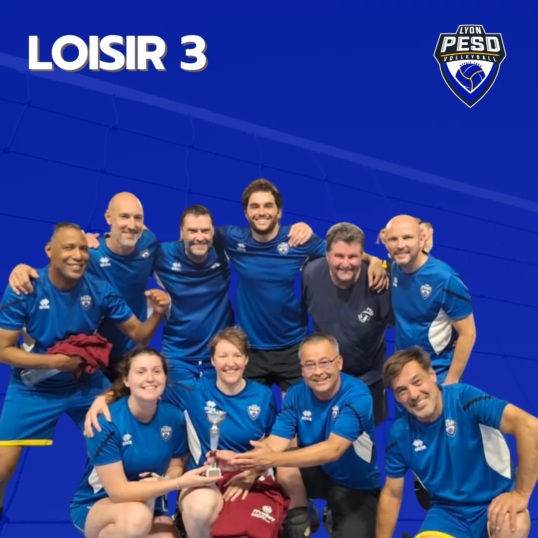 L'équipe des joueurs de Volley Loisir PESD 3 du club Lyon PESD Volley - saison 2024