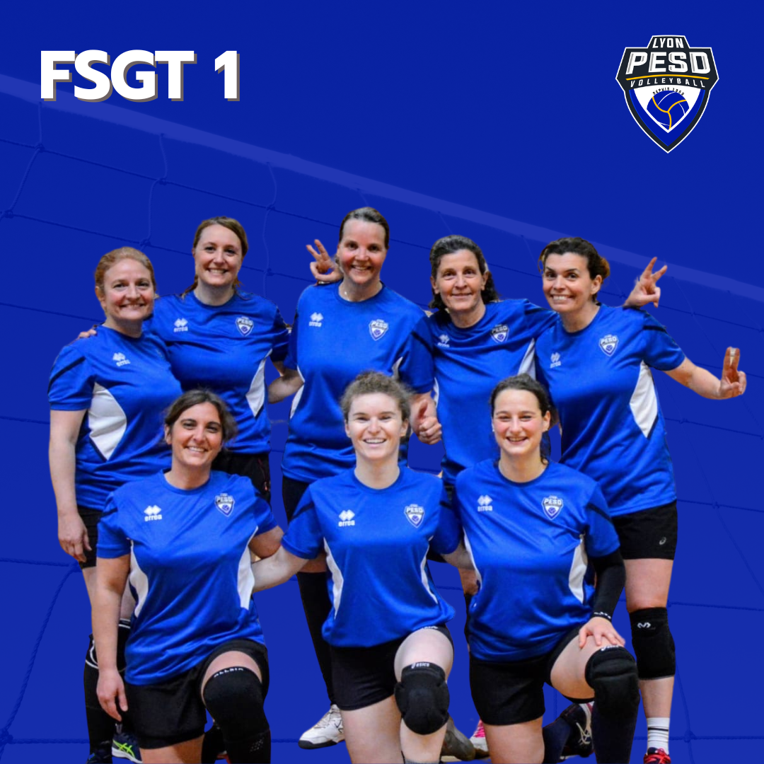 L'équipe des joueurs de Volley FSGT 1 du club Lyon PESD Volley - saison 2024