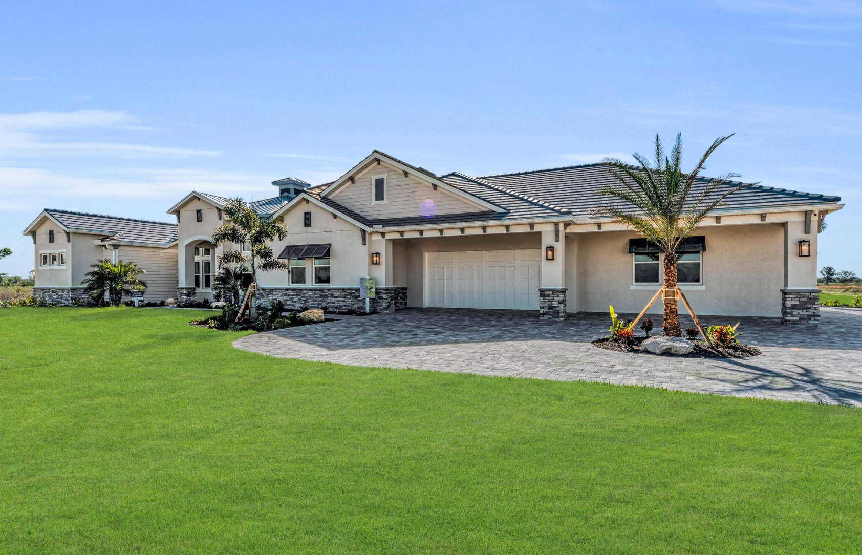 Medallion Home model home exterior. 