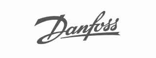 Danfoss company wordmark logo in stylized cursive font.