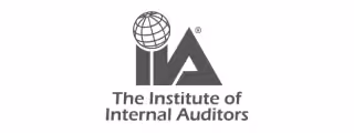Logo of The Institute of Internal Auditors with globe above letters I and A.