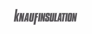 Knauf Insulation wordmark logo in gray italic font on white background.