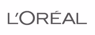 L'Oréal brand logo in gray text on a white background.