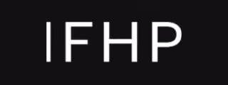 White letters I F H P on a black background.