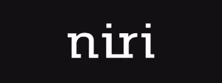 Logo with the word 'niri' in lowercase white letters on a black background.