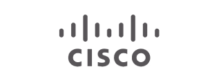 Cisco logo with stylized bridge-like bars above the company name.