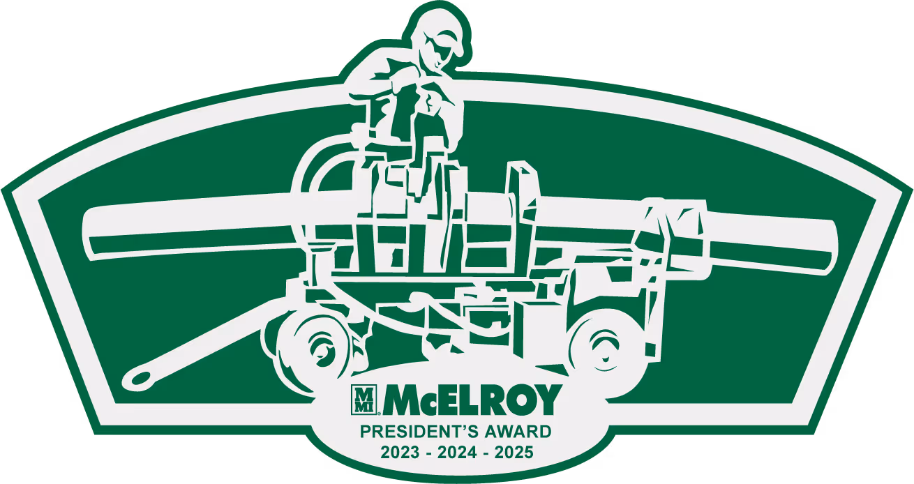 McElroy President's Award presented to Milford in 2023, 2024, and 2025.