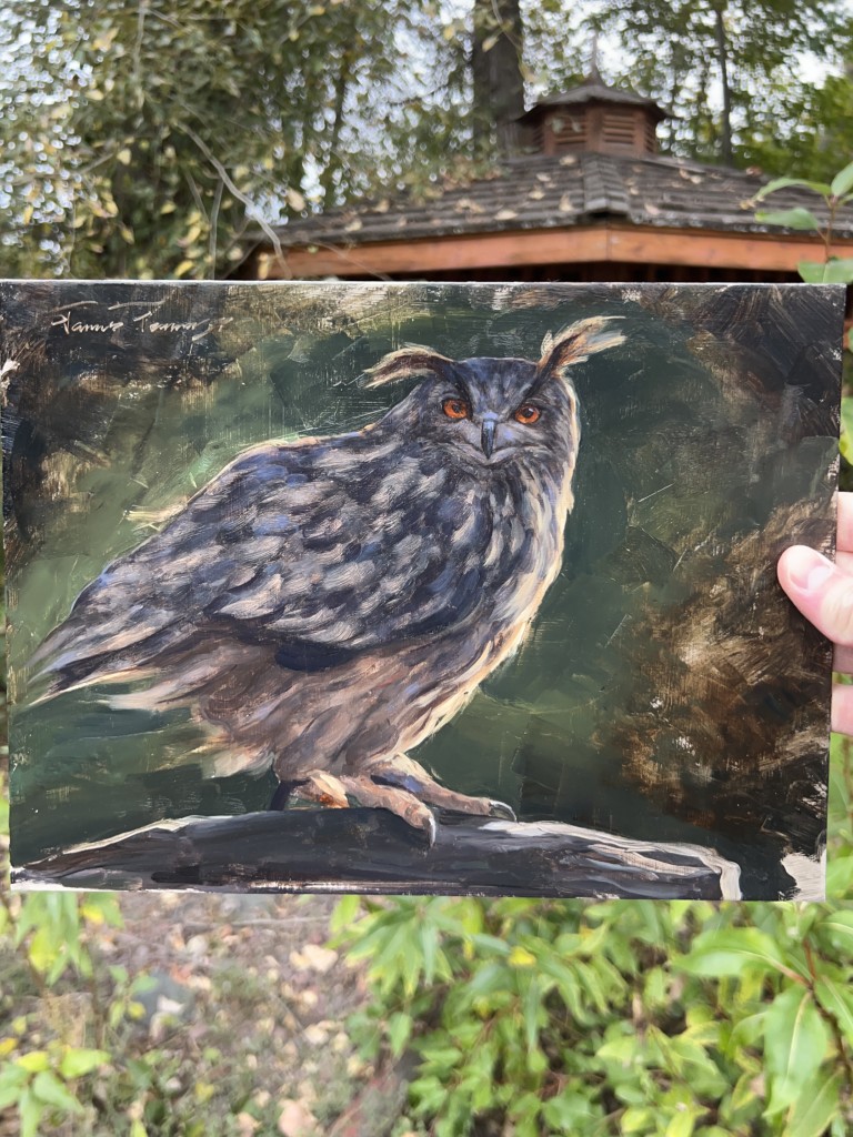 Owl: Oil Painting