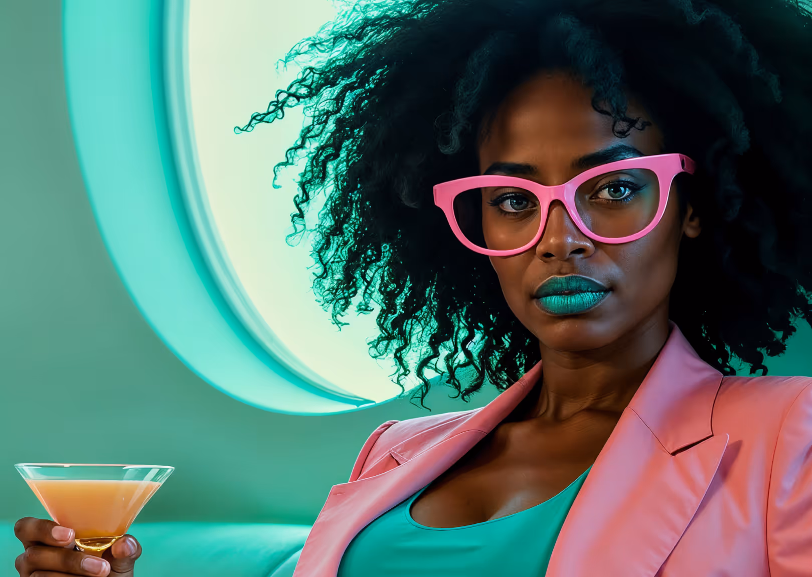 A woman holding a glass created with Griptape Nodes