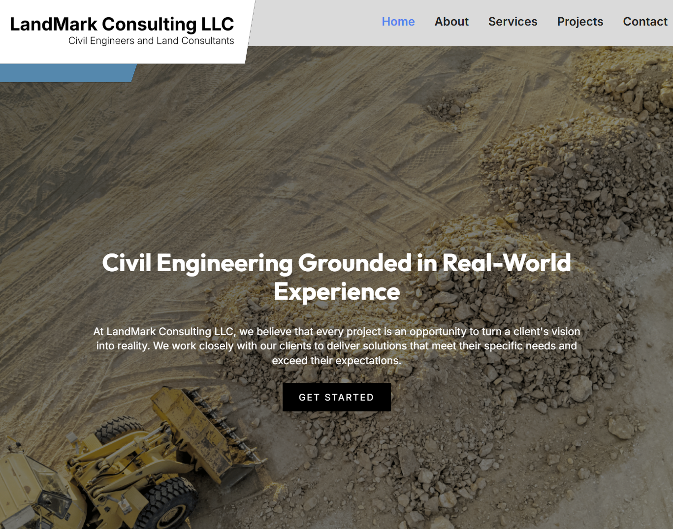 Desktop version of home page