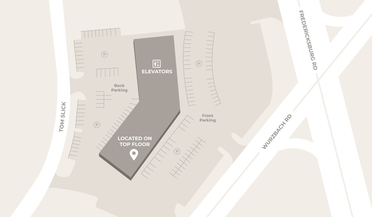 Parking instructions for the San Antonio location