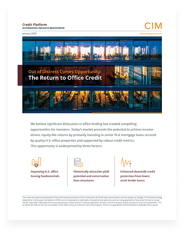 Out of Distress Comes Opportunity: The Return to Office Credit