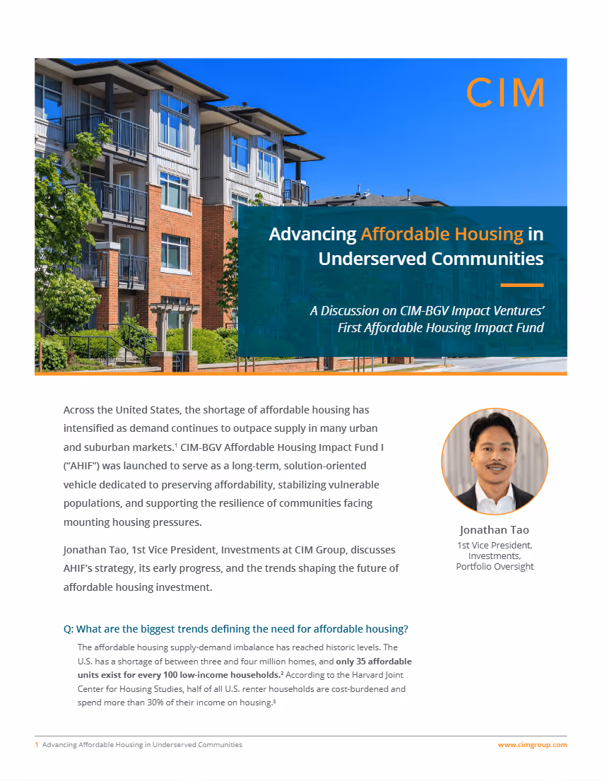 Advancing Affordable Housing in Underserved Communities