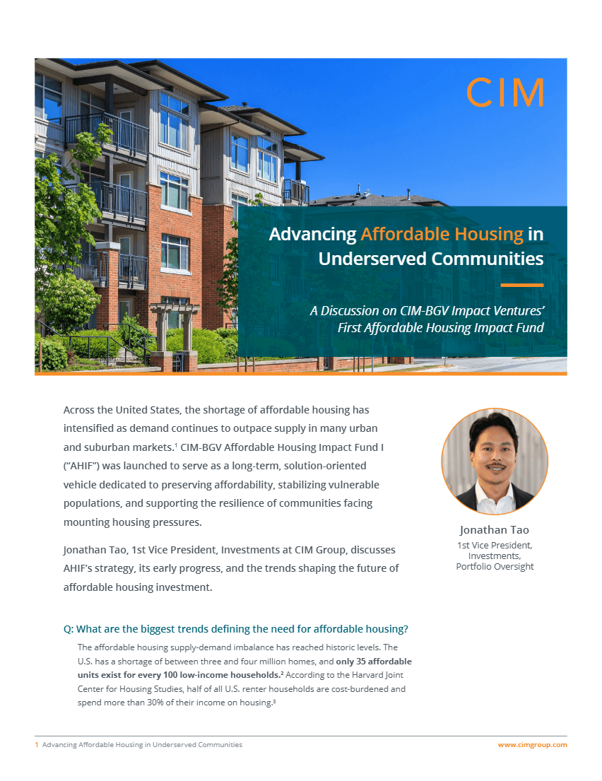 Advancing Affordable Housing in Underserved Communities
