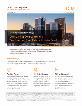 From Businesses to Buildings: Comparing Corporate and Commercial Real Estate Private Credit