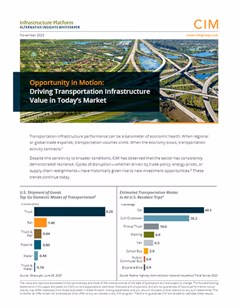 Opportunity in Motion: Driving Transportation Infrastructure Value in Today’s Market