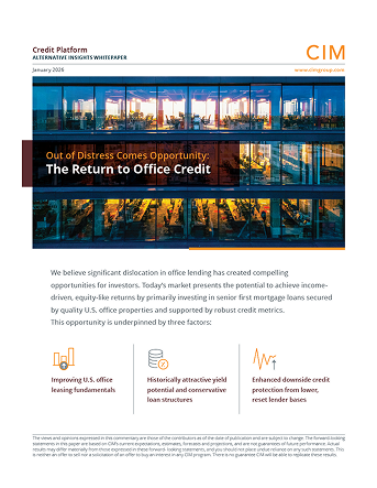 Out of Distress Comes Opportunity: The Return to Office Credit
