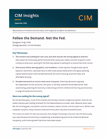 Follow the Demand. Not the Fed.