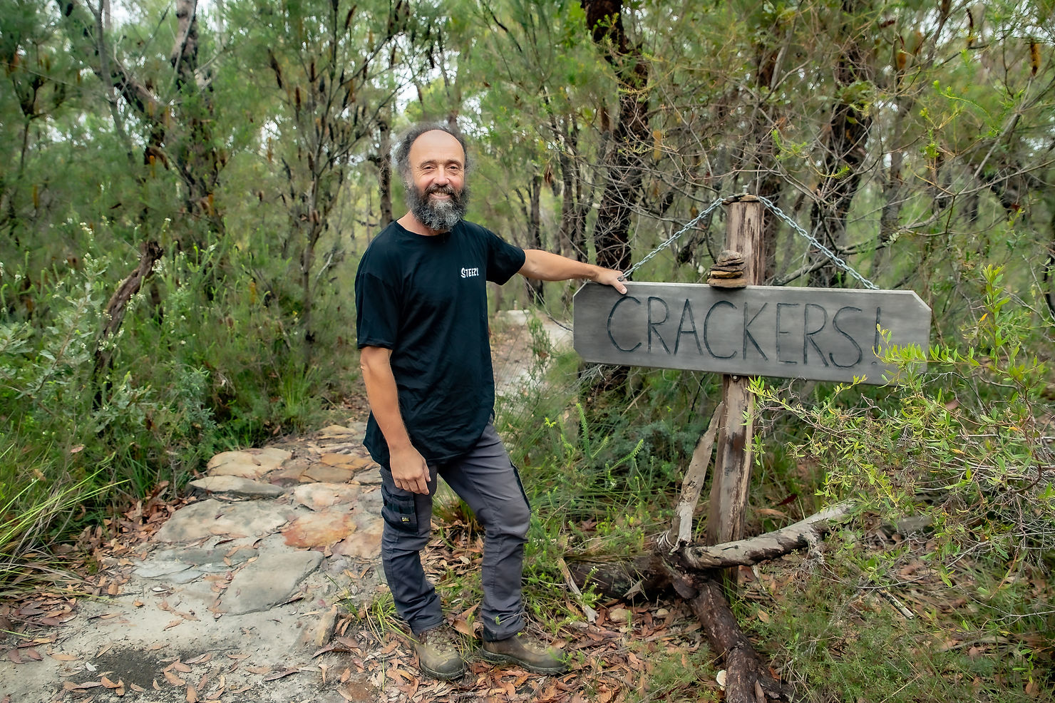 Marty Coss on Crackers Bike Trail St Ives