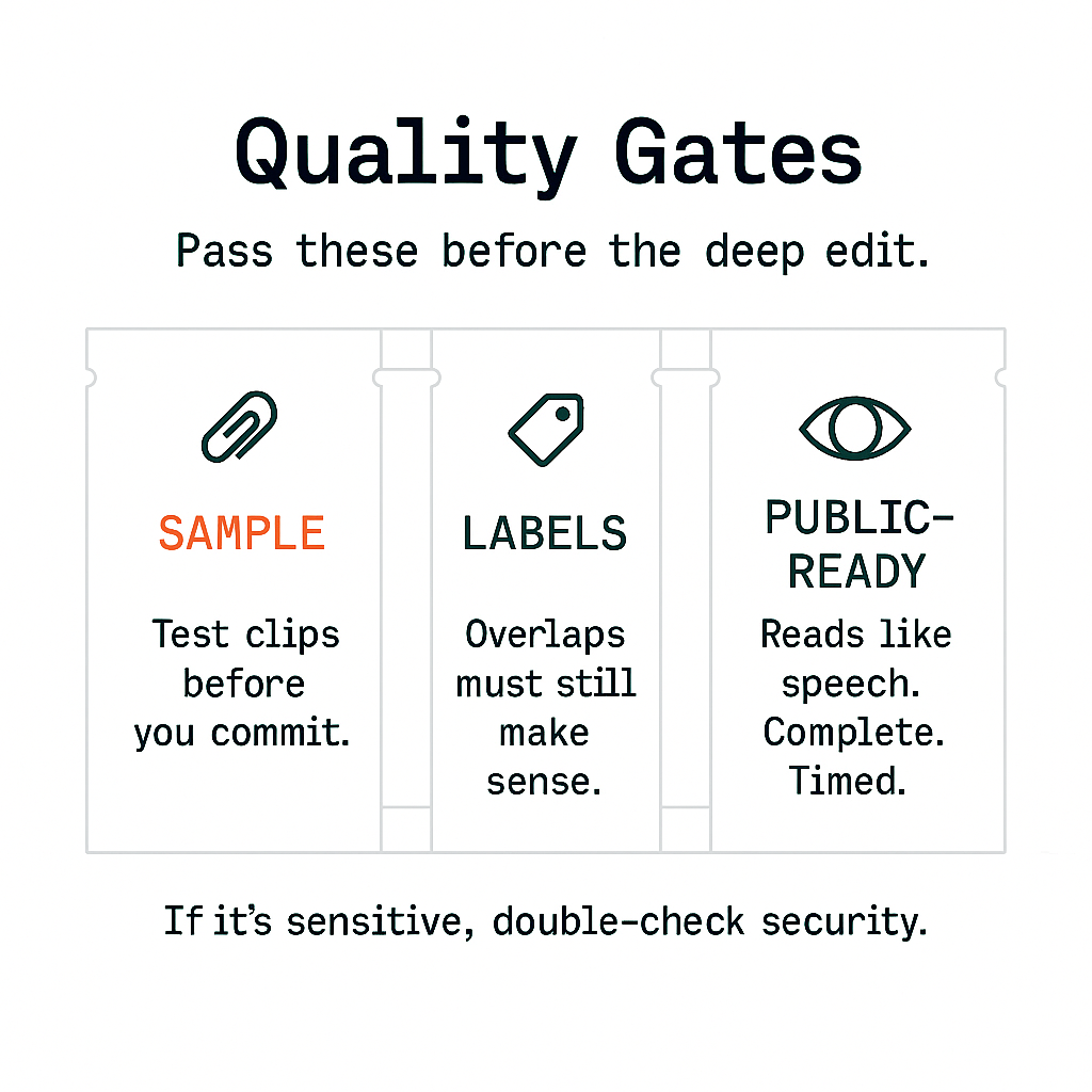 Quality Checks That Keep You Honest