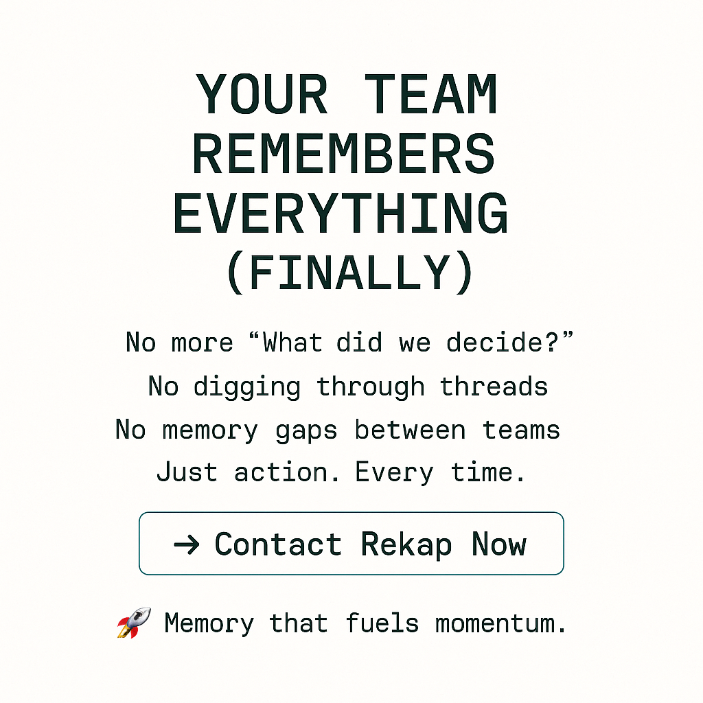 Stop Forgetting and Start Moving