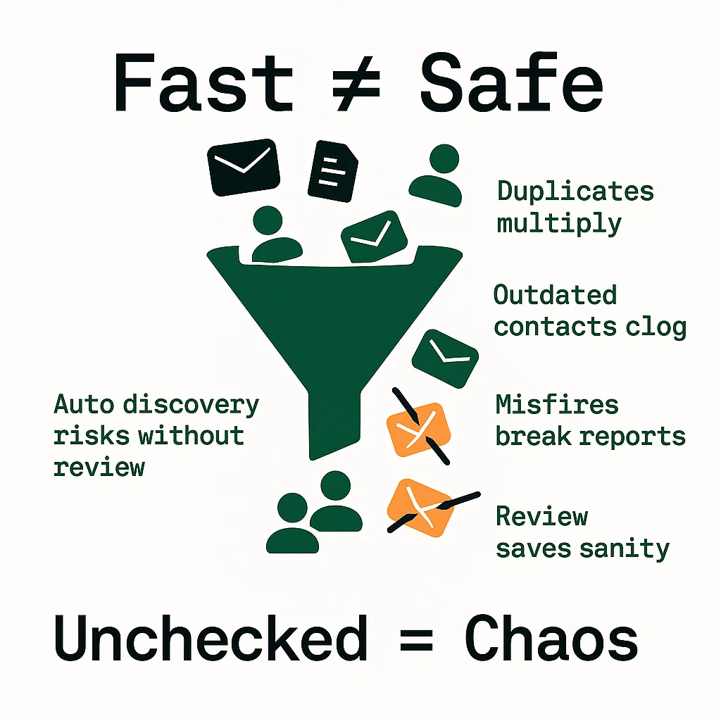 Auto Discovery Risks Without Review