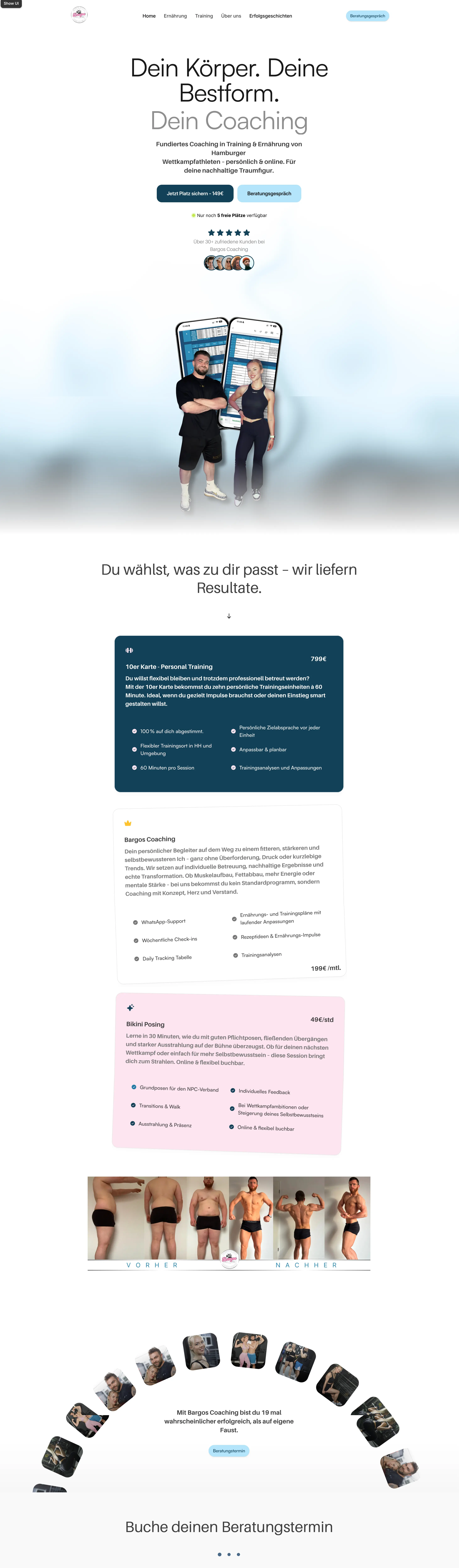 Bargos Coaching Landingpage 