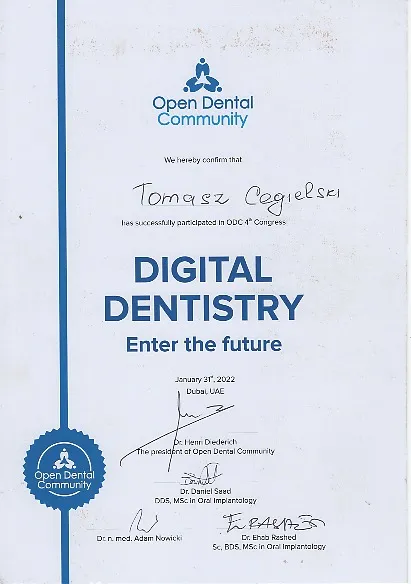 tomasz-cegielski-certyficate-digital-stomatology