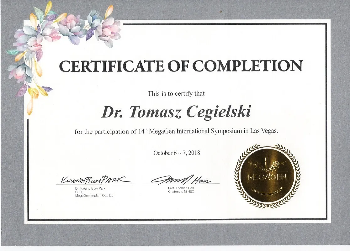 tomasz-cegielski-certyficate-megagen-sympozjum-2018