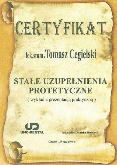 tomasz-cegielski-certificate-uno-dental-permanent-prosthetic-replenishments
