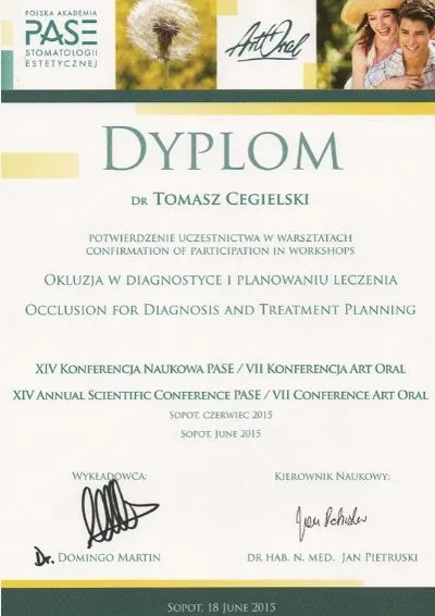 tomasz-cegielski-certificate-polish-academy-of-aesthetic-dentistry