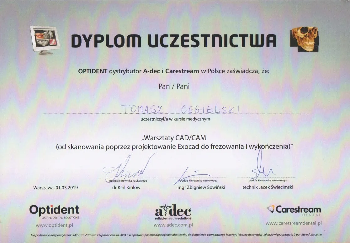 Tomasz-Cegielski-Certificate-CAD-CAM-Workshops