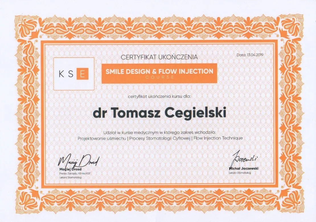 tomasz-cegielski-certyficate-smile-design-flow-injection