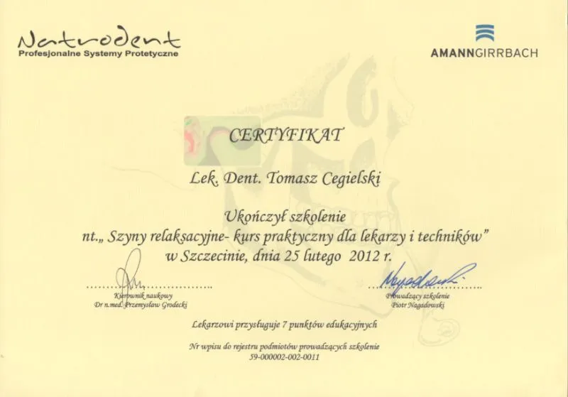Tomasz-Cegielski-Certificate-Relaxation-Splints