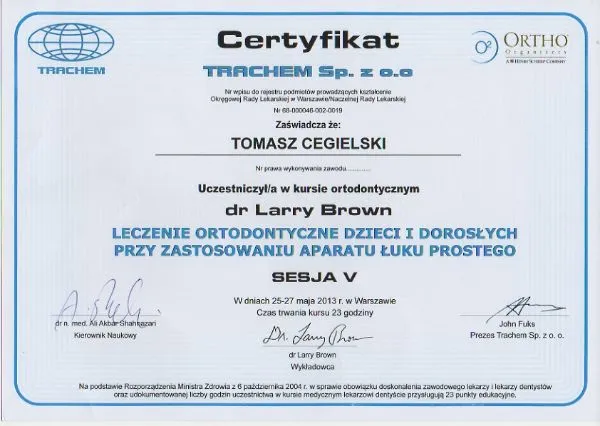 implantologist-Szczecin-certificate-orthodontics
