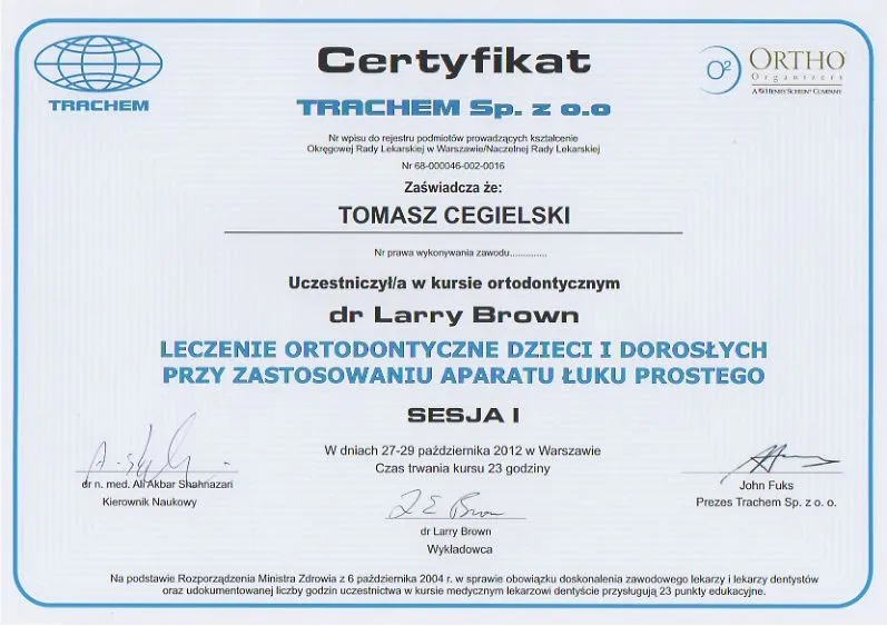 tomasz-cegielski-certificate-orthodontics