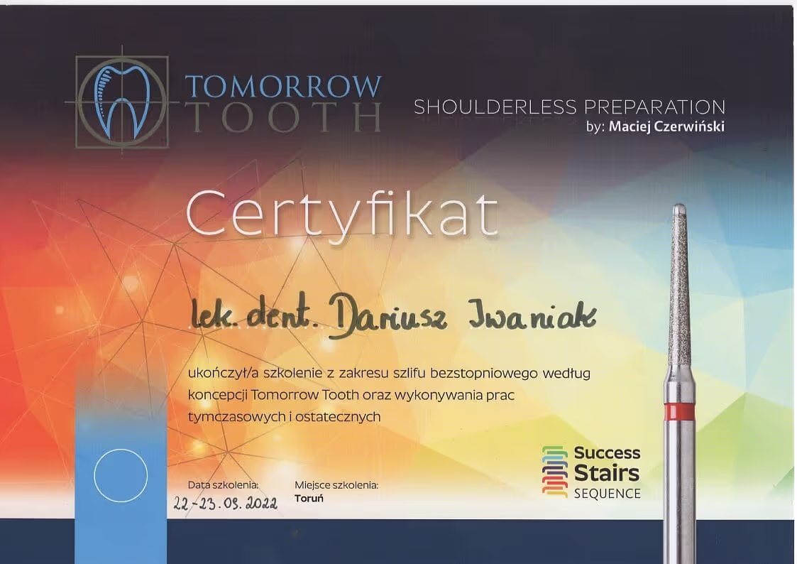 certificate-dentist-szczecin-dariusz-iwaniak-9
