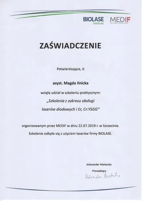 certificate-dentist-szczecin-magdalena-ilnicka-4