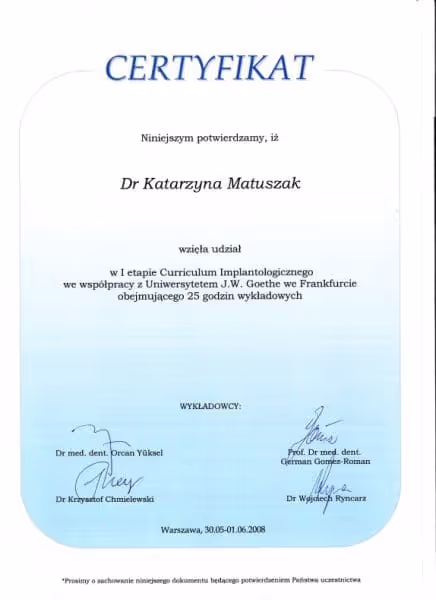 Katarzyna-Matuszak-Burkowska-certyficate-implantology-8