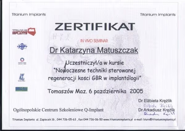 Katarzyna-Matuszak-Burkowska-certyficate-implantology-7