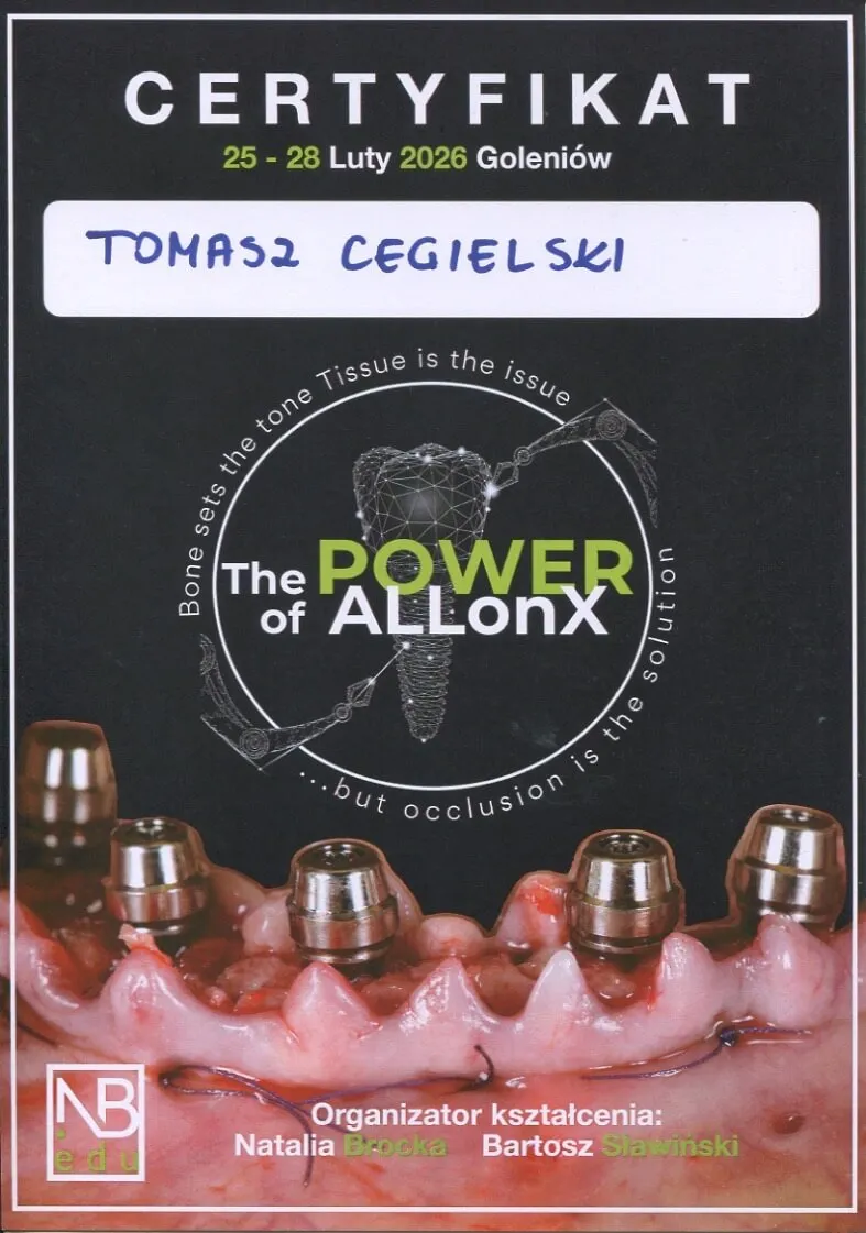 certificate-tomasz-cegielski-Power-of-ALL-ON-X