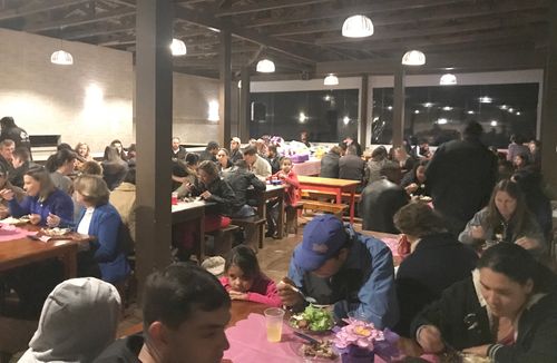 Confraternização na Churrasqueira