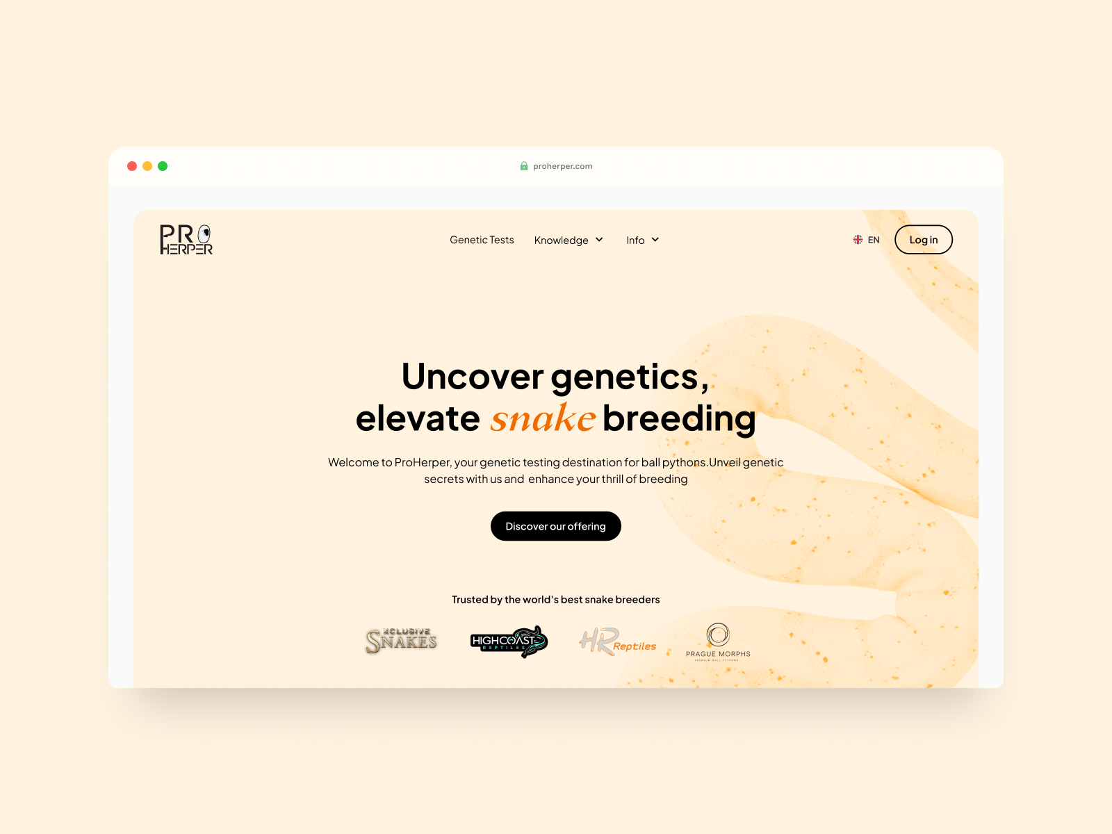 Genetics meet snake breeding