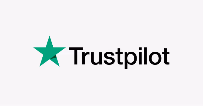 Trustpilot logo with green star icon and black text.
