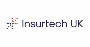 Insurtech UK logo with stylized dots forming a plus sign to the left of the text.