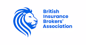 Blue lion head icon with text British Insurance Brokers' Association.